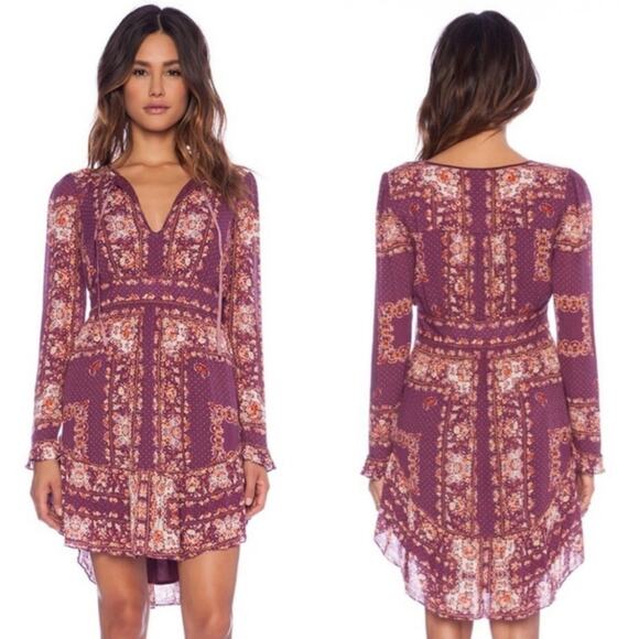 Free People Bridgette Small Long Sleeve Boho Dress - Picture 8 of 11